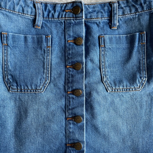 BDG button up denim skirt - Picture 2 of 4